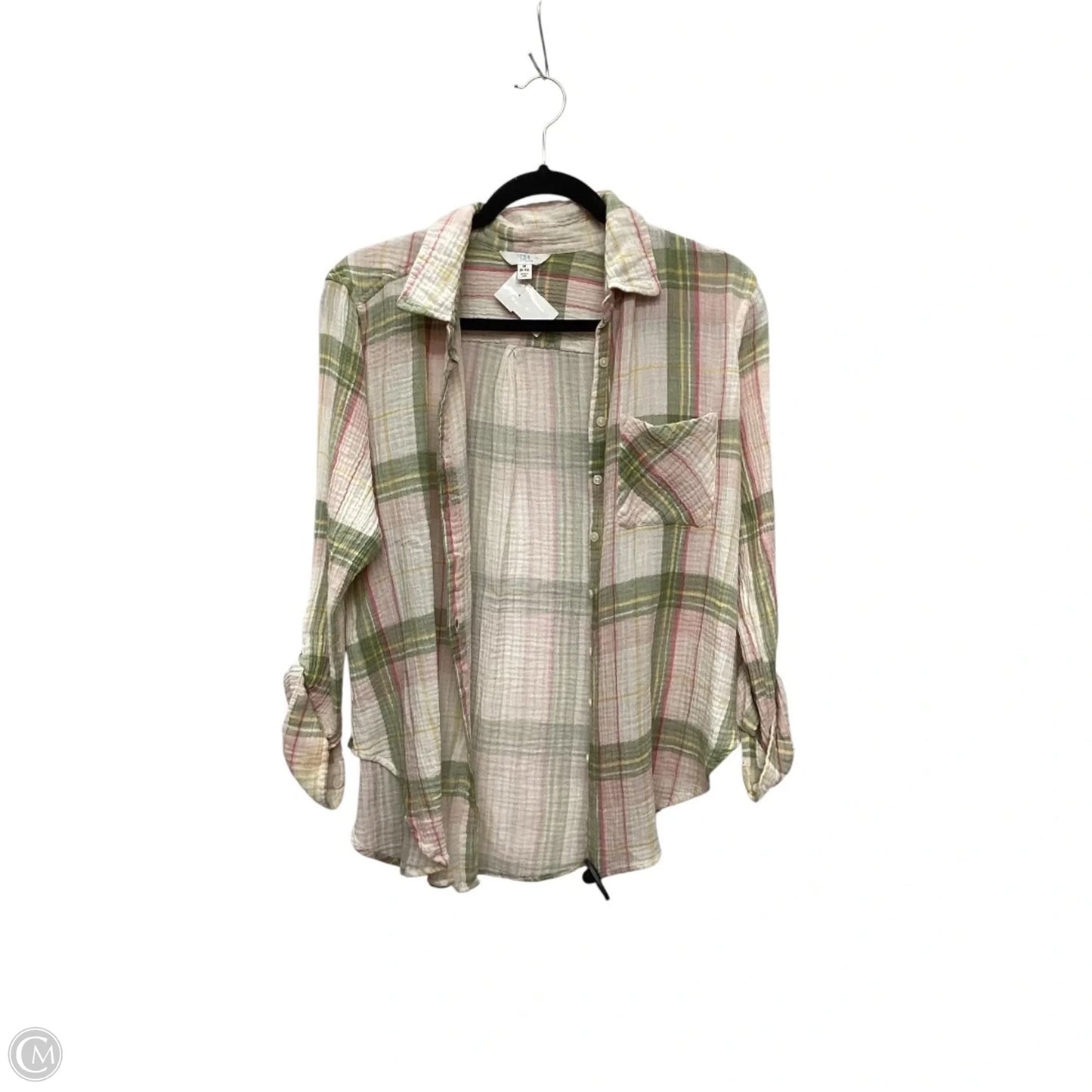 Top Long Sleeve By Time And Tru In Multi-colored, Size: M