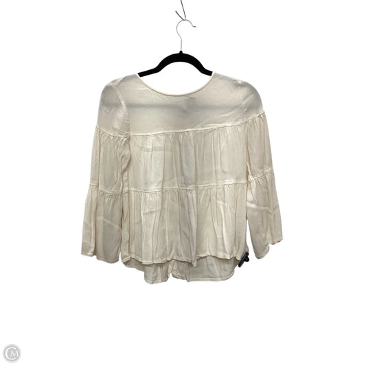 Top Long Sleeve By Madewell In Cream, Size: Xs