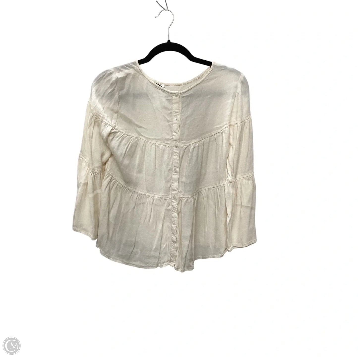 Top Long Sleeve By Madewell In Cream, Size: Xs