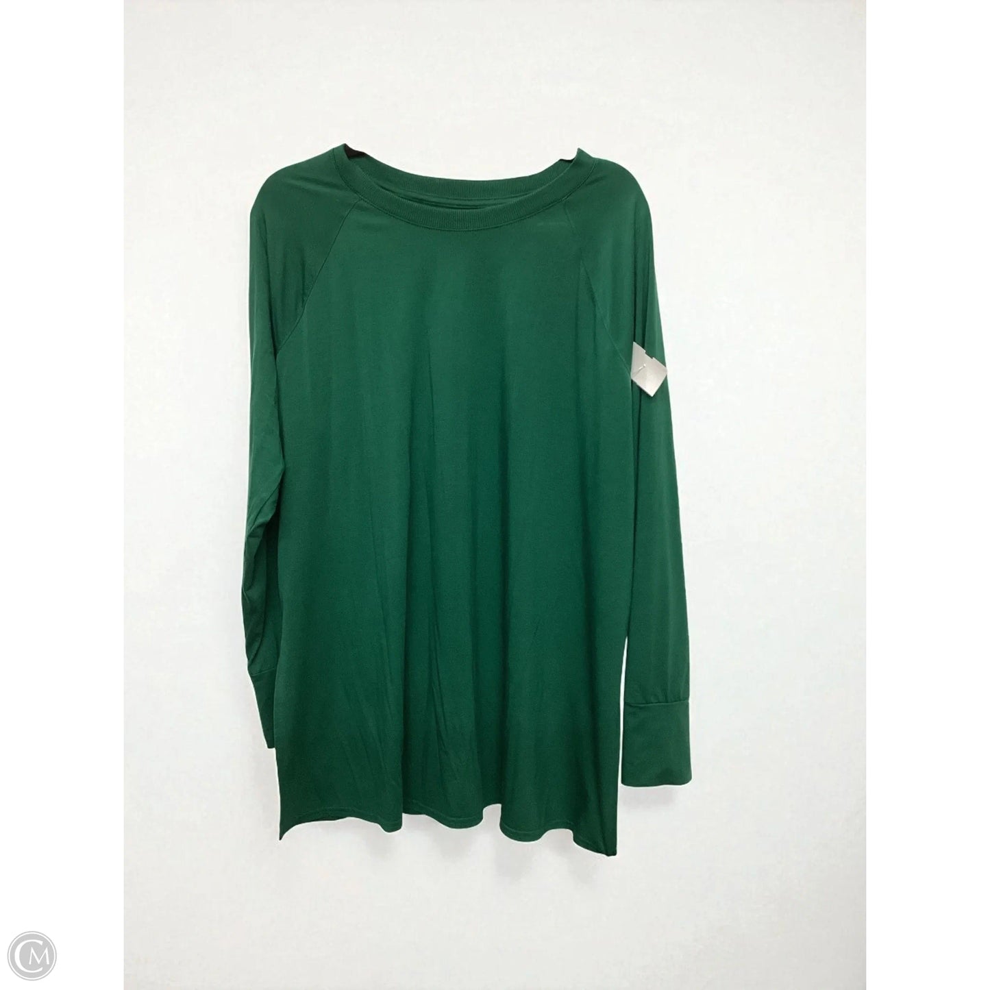 Athletic Top Long Sleeve Collar By Tek Gear In Green, Size: Xxl