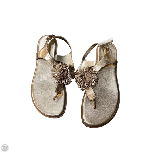 Sandals Flats By Michael By Michael Kors In Gold, Size: 11