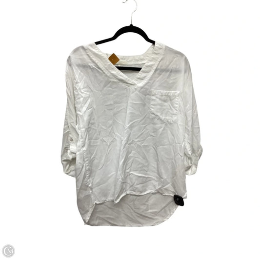Top Long Sleeve By Clothes Mentor In White, Size: S