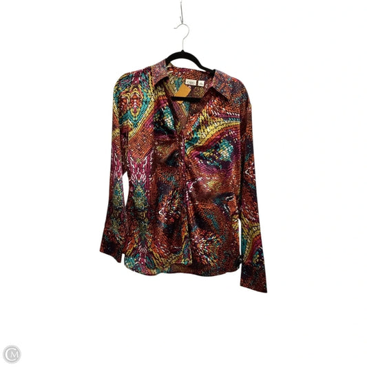 Top Long Sleeve By Cato In Multi-colored, Size: Xl