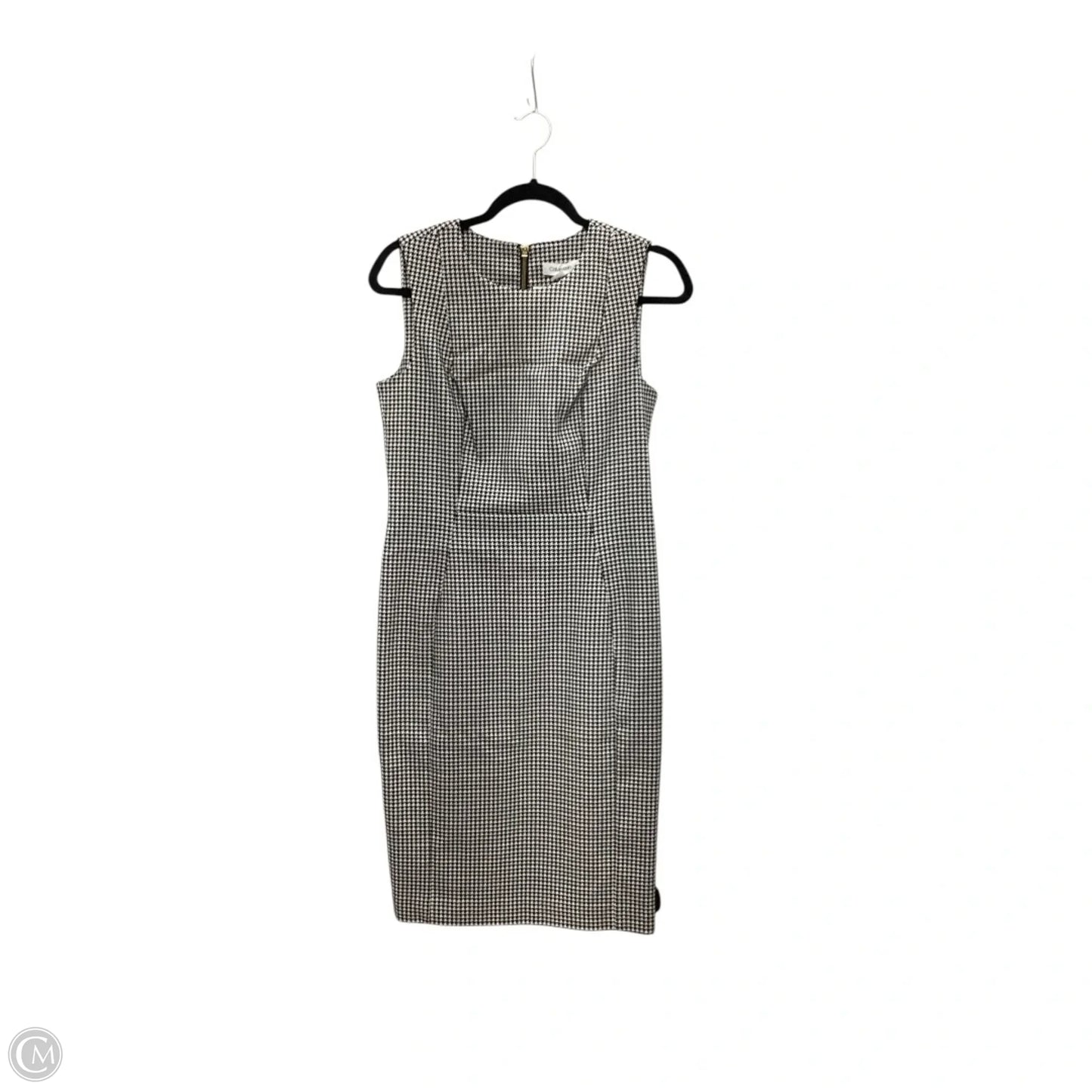 Dress Work By Calvin Klein In Black & White, Size: 8
