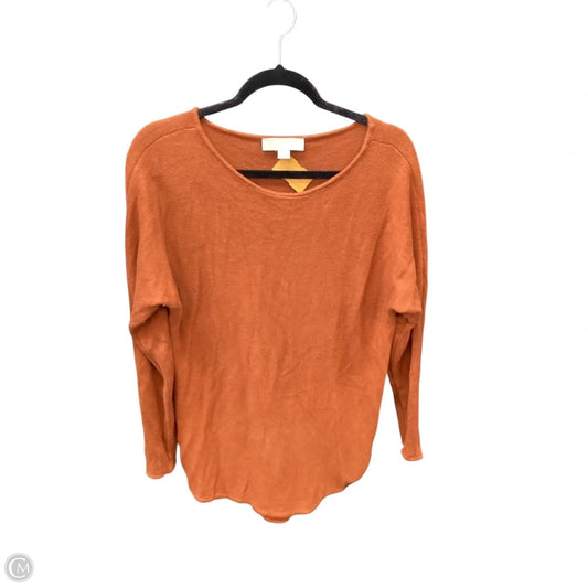 Top Long Sleeve By Michael By Michael Kors In Orange, Size: M