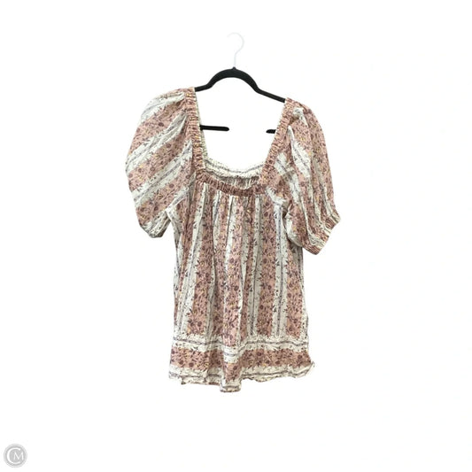 Top Short Sleeve By Free People In Multi-colored, Size: S