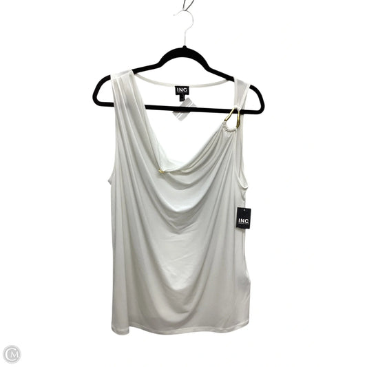 Top Sleeveless By Inc In White, Size: L
