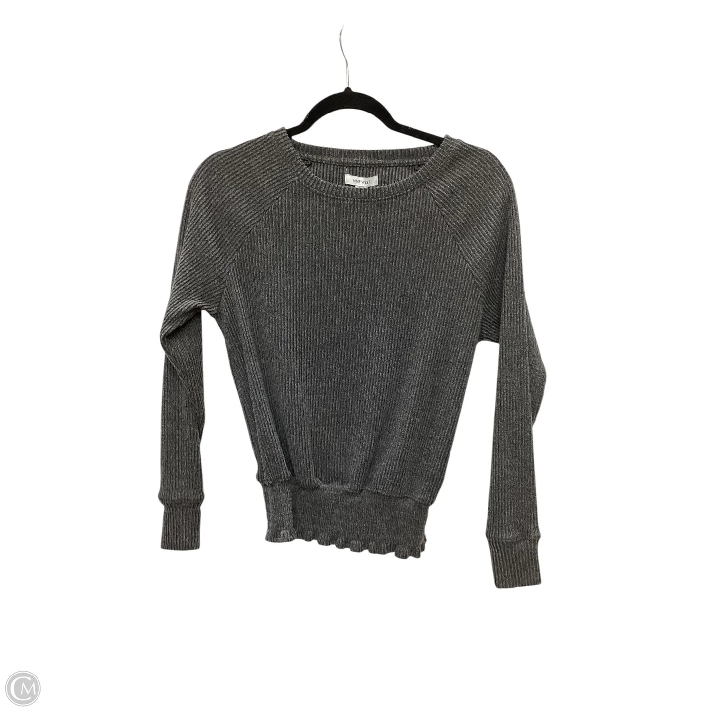 Top Long Sleeve Basic By Nine West In Grey, Size: S