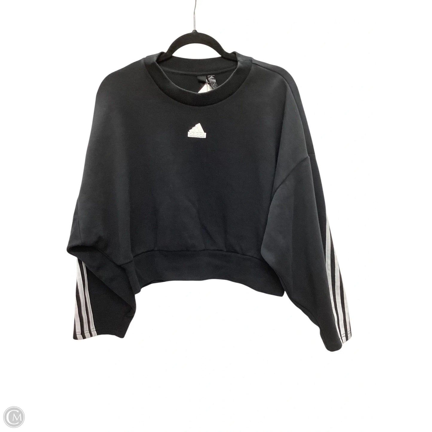Sweatshirt Crewneck By Adidas In Black, Size: L