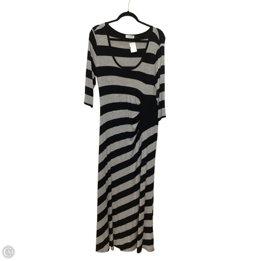 Dress Casual Maxi By Calvin Klein In Striped Pattern, Size: 14