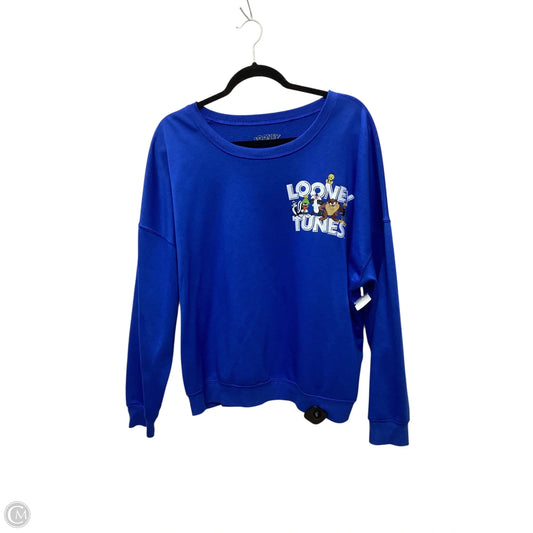 Sweatshirt Crewneck By Clothes Mentor In Blue, Size: Xxl