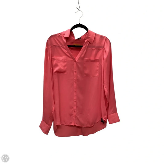 Top Long Sleeve Basic By Express In Pink, Size: L