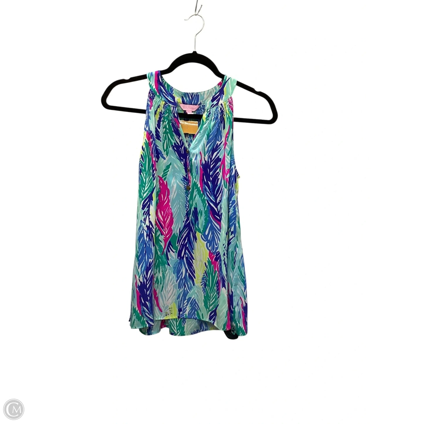 Top Sleeveless Designer By Lilly Pulitzer In Blue & Green, Size: Xs