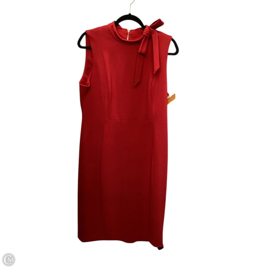 Dress Work By Calvin Klein In Red, Size: 14