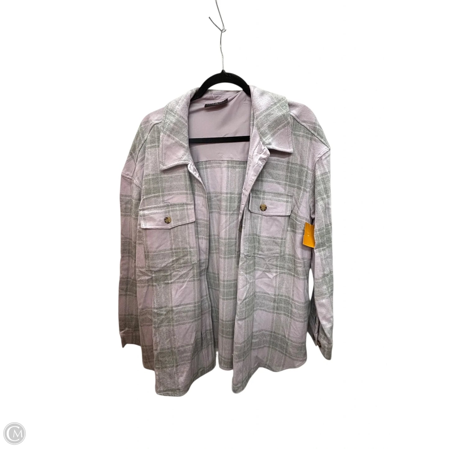 Jacket Shirt By Lane Bryant In Purple, Size: 1x