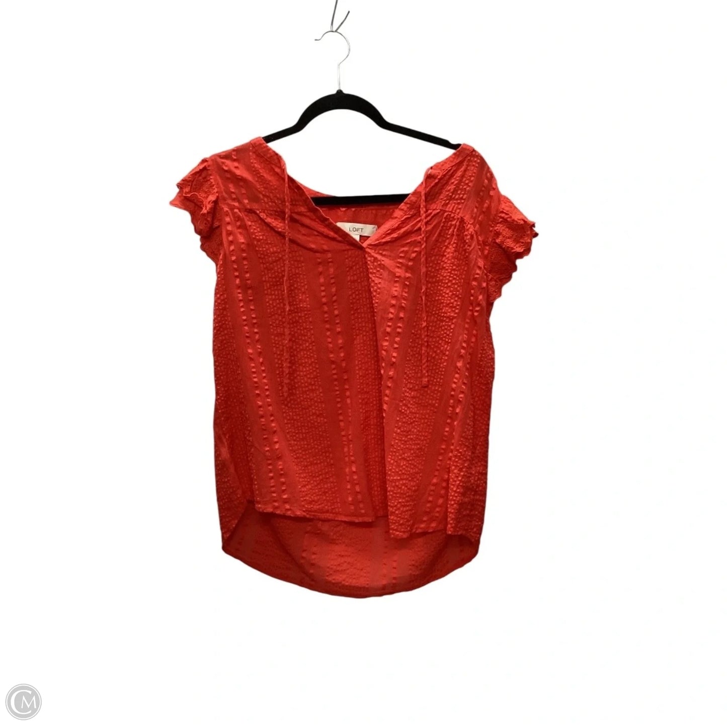 Top Sleeveless By Loft In Red, Size: M