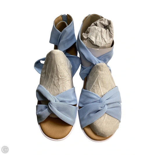 Sandals Heels Platform By Comfortview In Blue, Size: 8