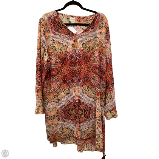 Top Long Sleeve By Chicos In Red, Size: Xl