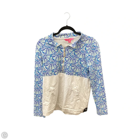 Sweatshirt Designer By Lilly Pulitzer In Blue & White, Size: M