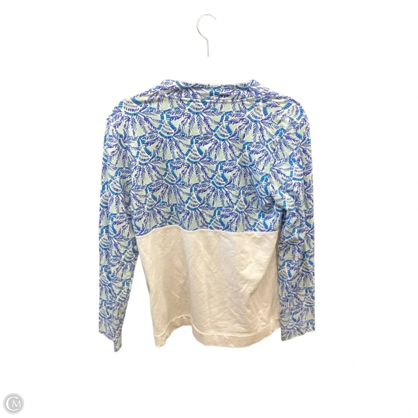 Sweatshirt Designer By Lilly Pulitzer In Blue & White, Size: M