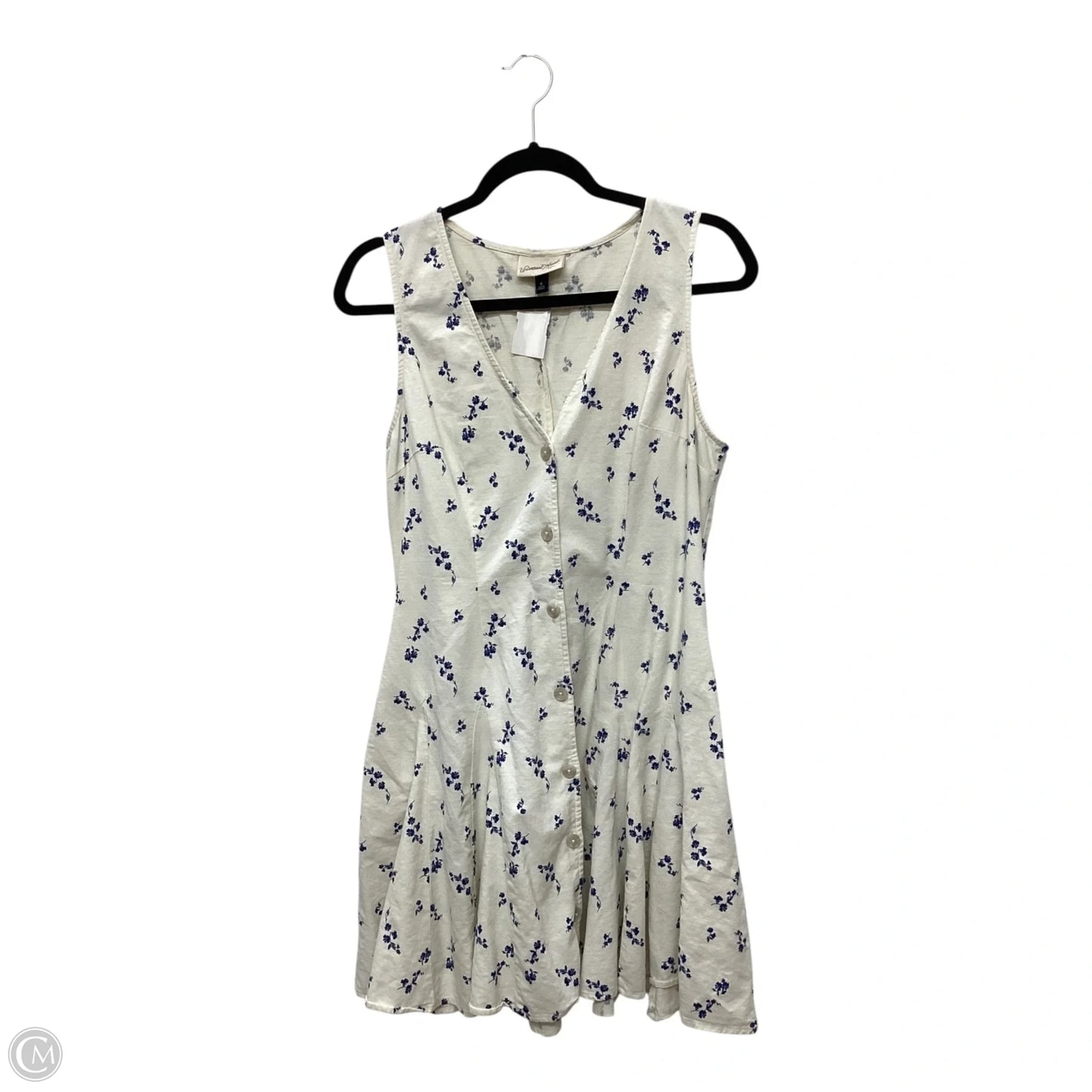 Dress Casual Midi By Universal Thread In Blue & White, Size: M