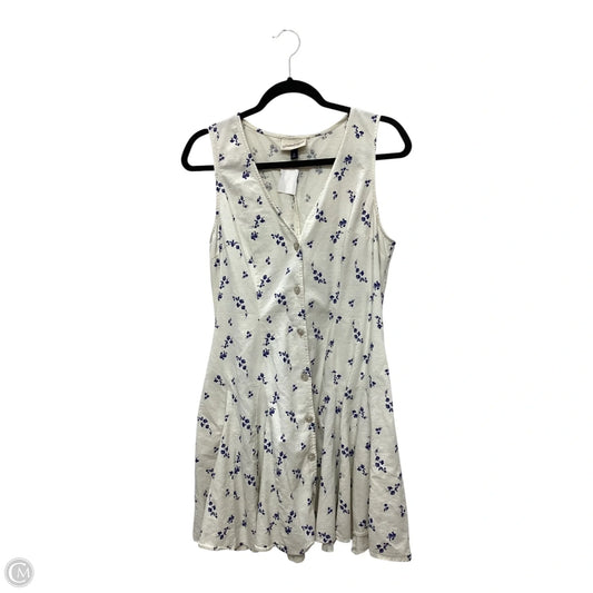 Dress Casual Midi By Universal Thread In Blue & White, Size: M