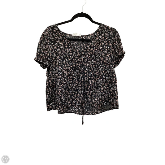 Top Short Sleeve By Pink Rose In Black, Size: M