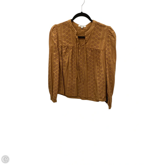 Top Long Sleeve By Madewell In Tan, Size: S