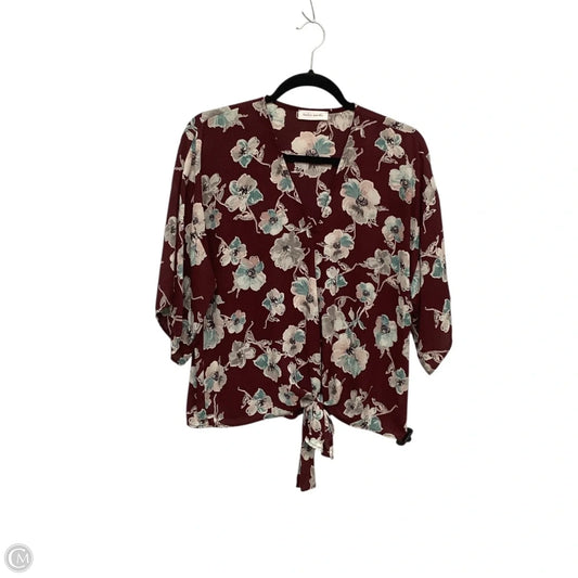 Top 3/4 Sleeve By Clothes Mentor In Red, Size: S