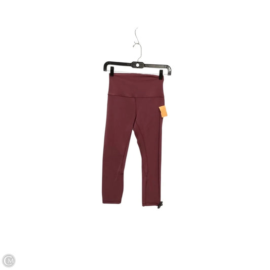 Athletic Leggings By Lululemon In Maroon, Size: 4