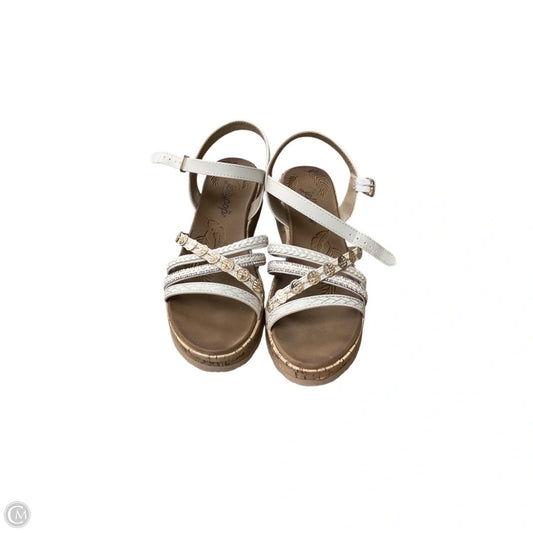 Shoes Heels Block By Jelly Pop In Cream, Size: 7