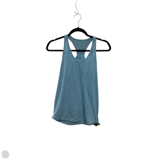 Athletic Top Long Sleeve Collar By Lululemon In Blue, Size: 4