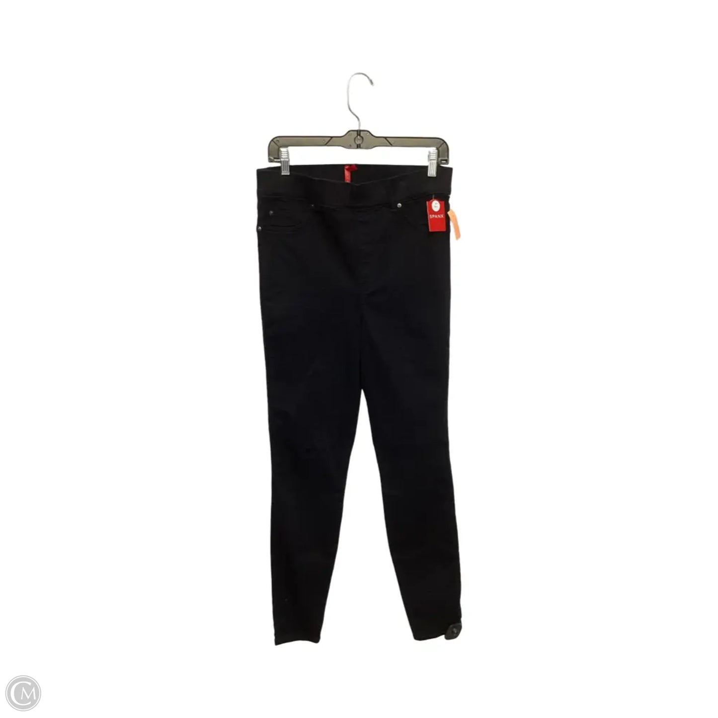 Jeans Skinny By Spanx In Black Denim, Size: L