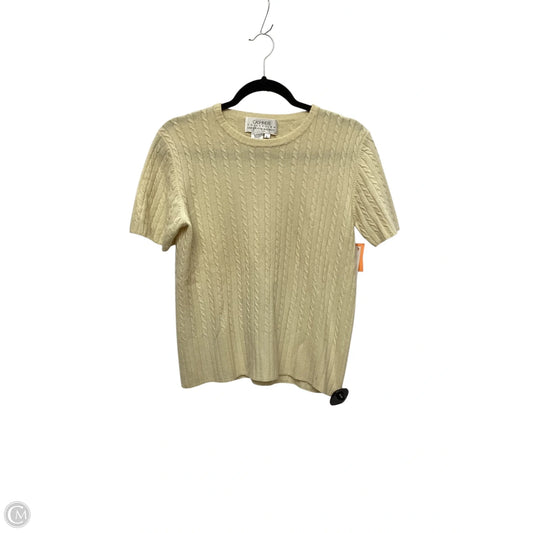 Top Short Sleeve By Saks Fifth Avenue In Yellow, Size: L