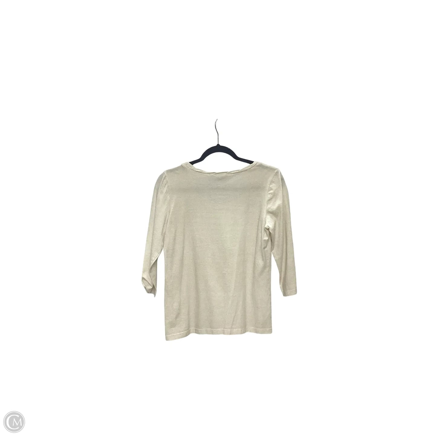 Top 3/4 Sleeve By Chicos In Cream, Size: S