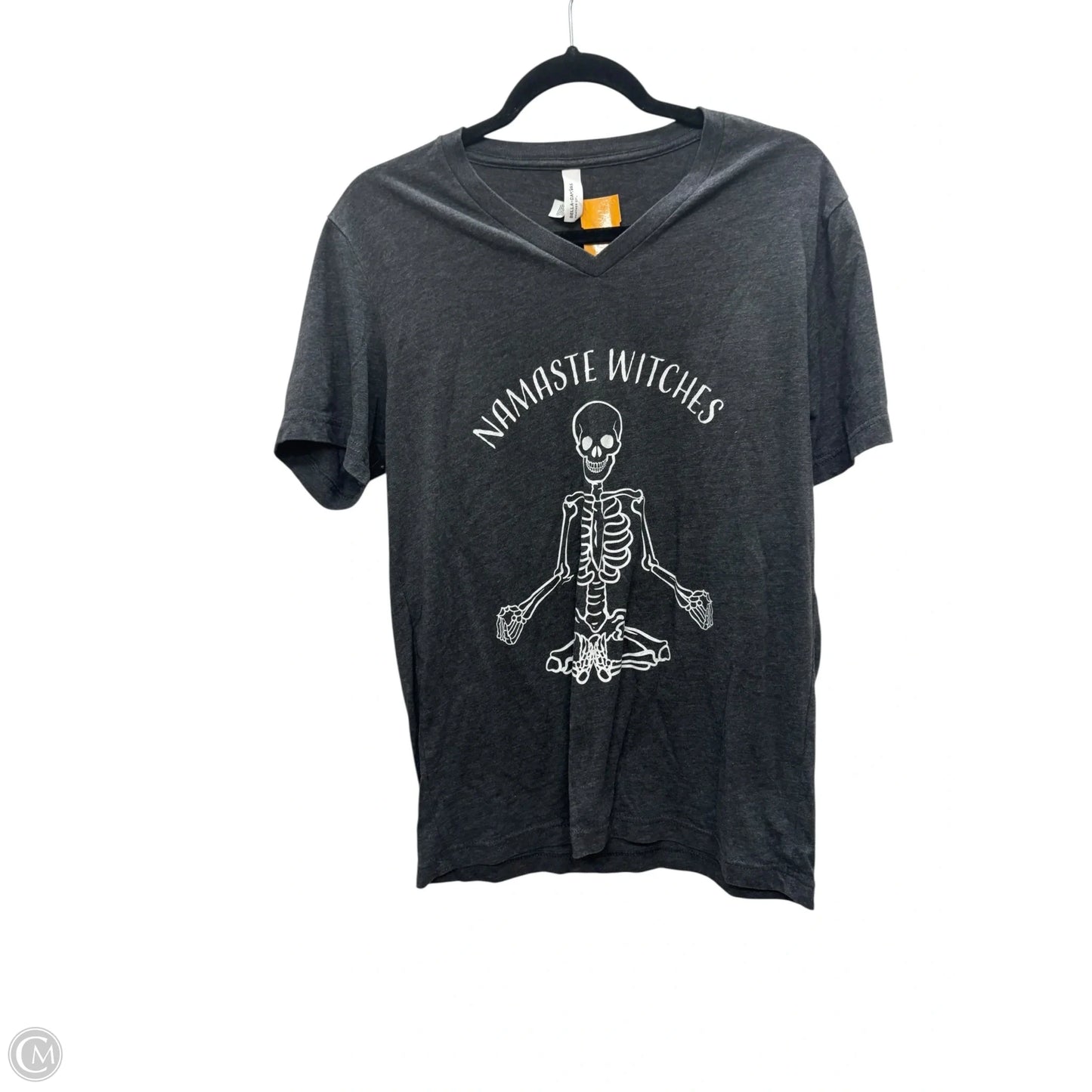 Top Short Sleeve By Bella + Canvas In Black, Size: M