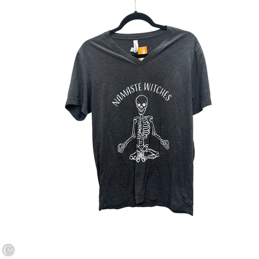 Top Short Sleeve By Bella + Canvas In Black, Size: M
