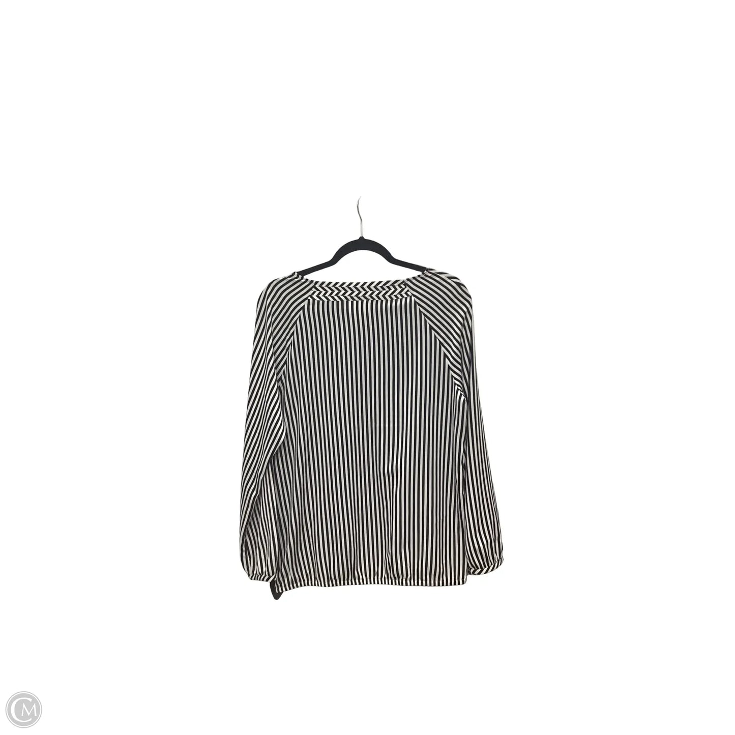 Top Long Sleeve By Chicos In Striped Pattern, Size: M