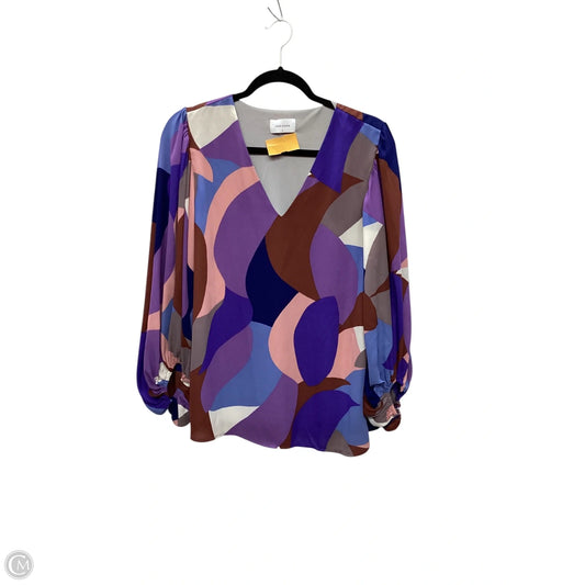 Top Long Sleeve By Adrienne In Multi-colored, Size: M