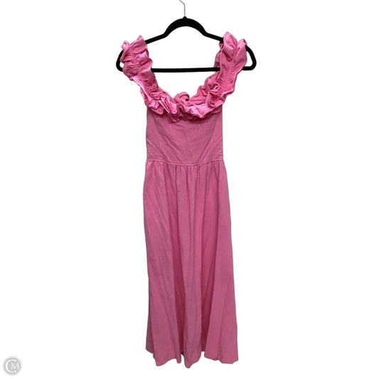 Dress Casual Midi By Clothes Mentor In Pink, Size: M