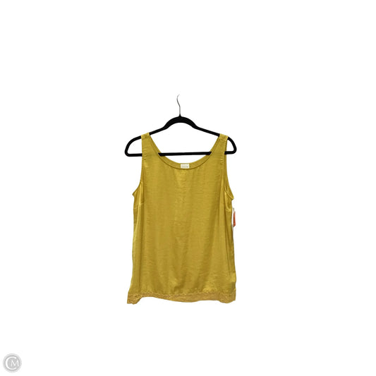 Top Sleeveless Basic By Chicos In Yellow, Size: L