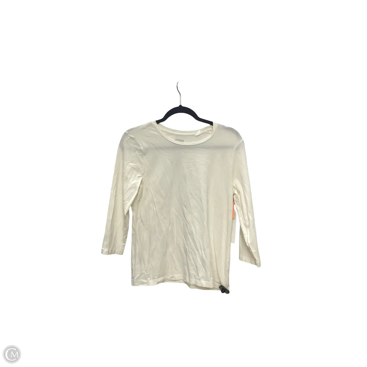 Top Long Sleeve Basic By Chicos In Cream, Size: M