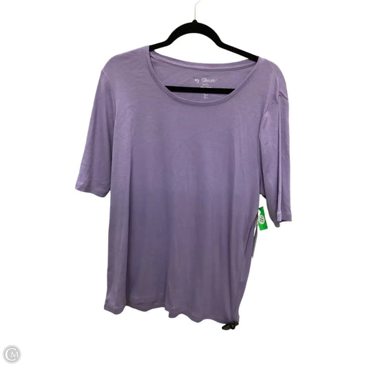 Top Long Sleeve Basic By Chicos In Purple, Size: Xl