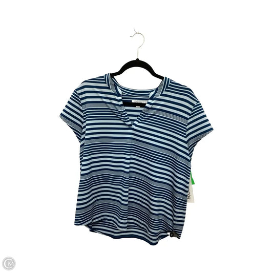 Top Short Sleeve By Chicos In Striped Pattern, Size: Xl