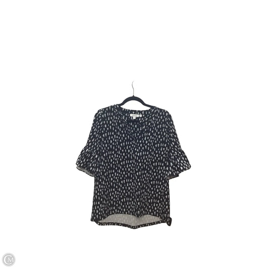 Blouse Short Sleeve By Chicos In Black, Size: S