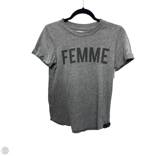 Top Short Sleeve By Cmc In Grey, Size: Xs
