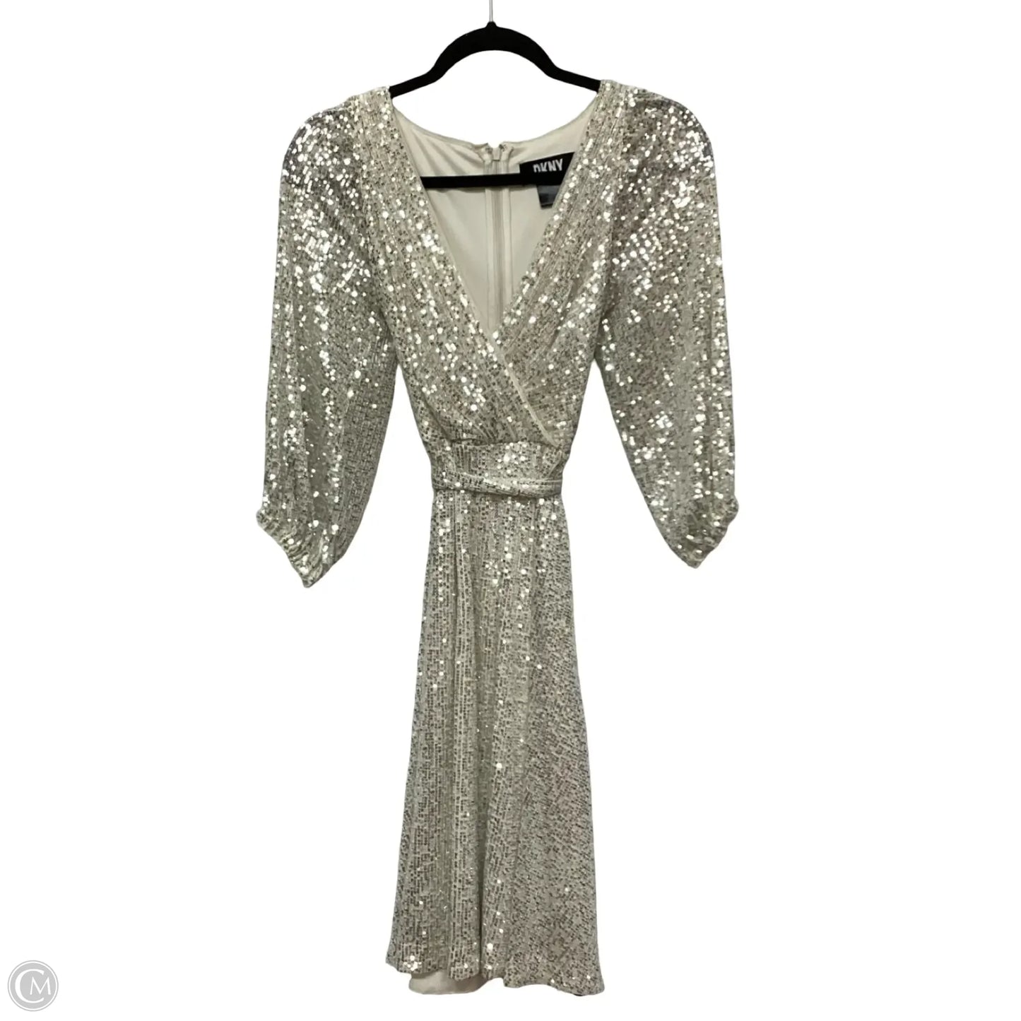Dress Party Short By Dkny In Cream, Size: 2
