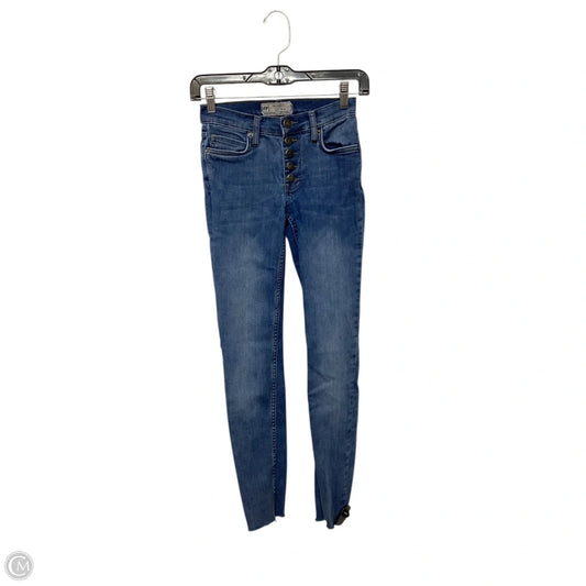 Jeans Skinny By Free People In Blue Denim, Size: 0