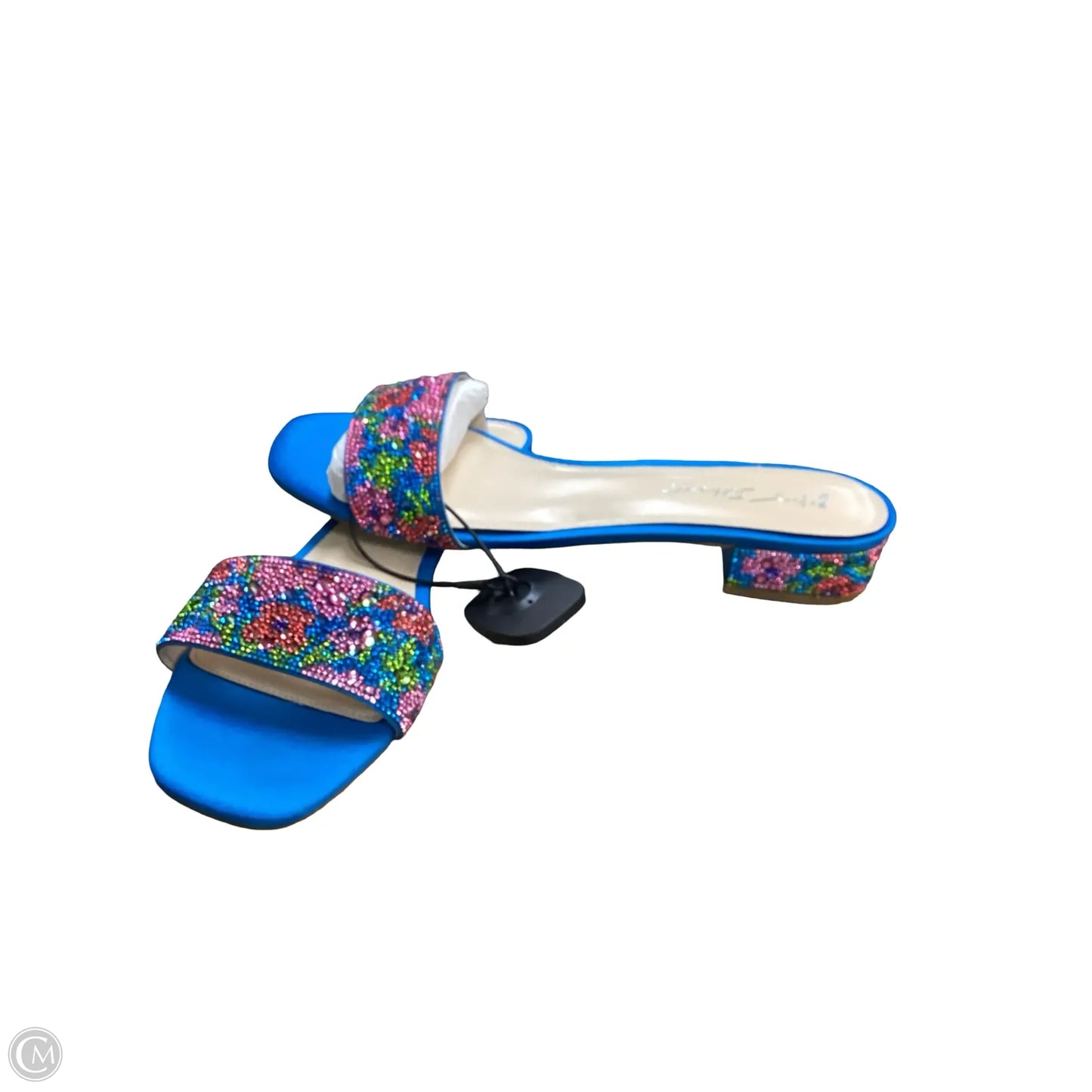 Sandals Heels Block By Betsey Johnson In Blue, Size: 12