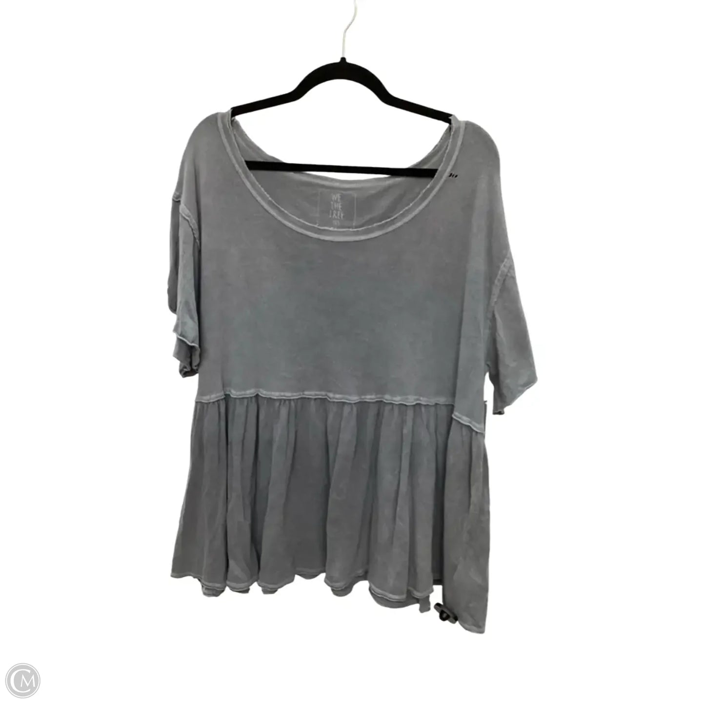 Blouse Short Sleeve By We The Free In Grey, Size: L